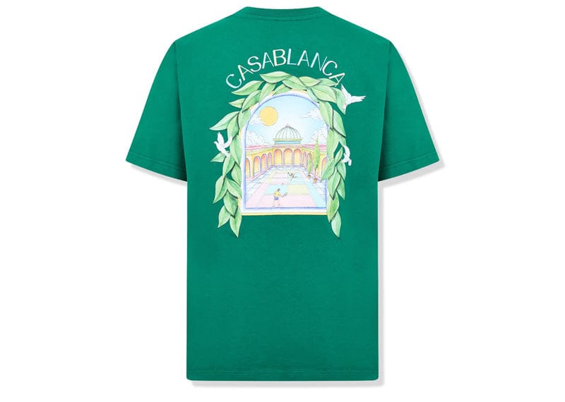 Casablanca L'Arche De Tennis Short Sleeve Tee Green