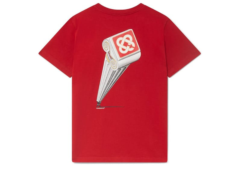 Casablanca Leaning Column Printed T-Shirt Red