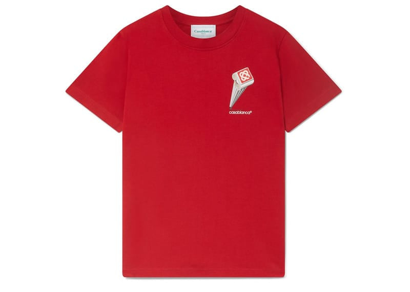 Casablanca Leaning Column Printed T-Shirt Red