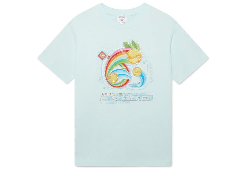 Casablanca Manga Tennis Ball Tee Pale Blue