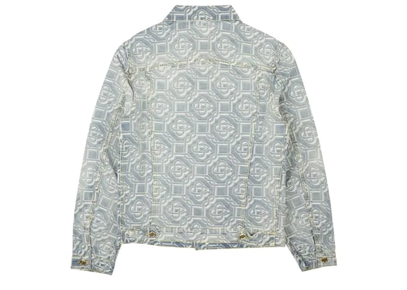 Casablanca Monogram Denim Jacket Bleached Blue