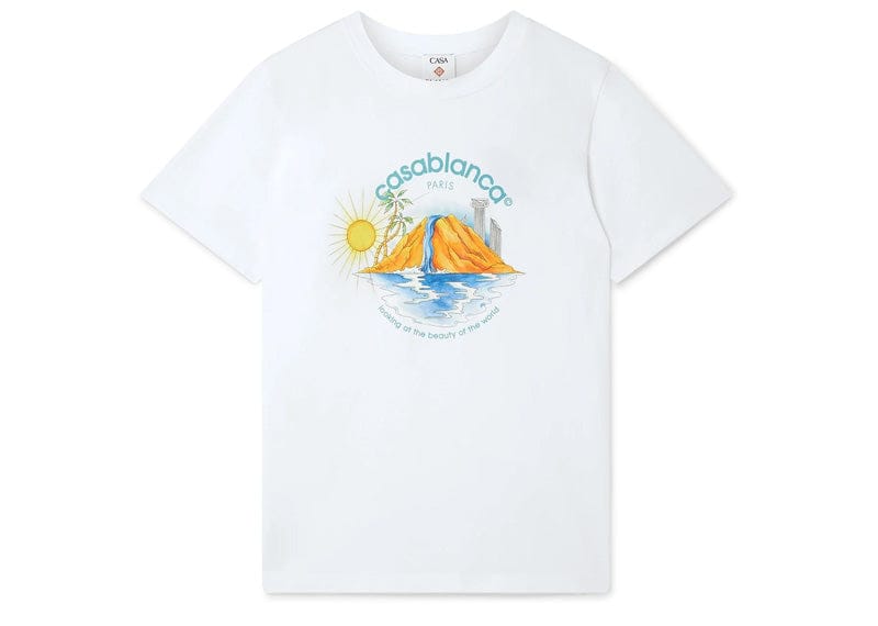 Casablanca Oasis Short Sleeve T-Shirt White