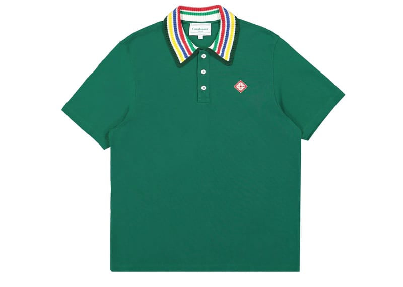 Casablanca Primary Stripe Knit Collar Classic Polo