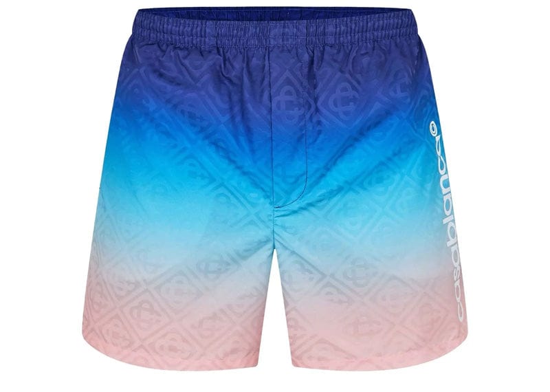 Casablanca Printed Gradient Swim Shorts Blue