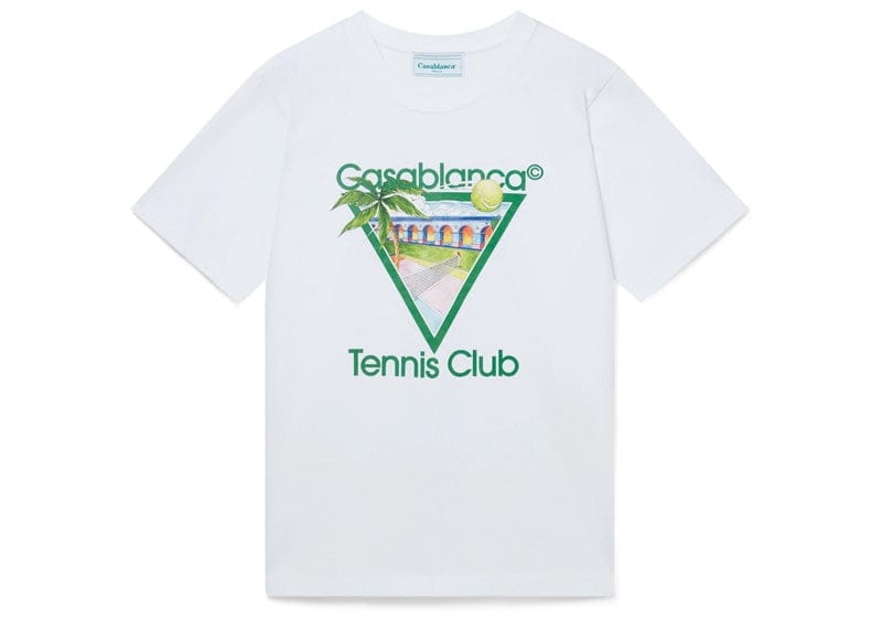 Casablanca Tennis Club Icon Printed Tee White