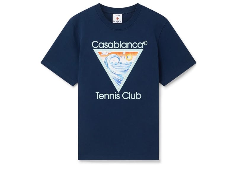 Casablanca Tennis Club Icon Tee Navy