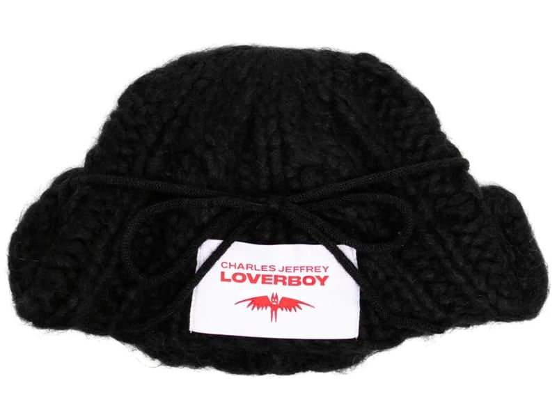 Charles Jeffrey Loverboy Chunky Aviator Beanie Black