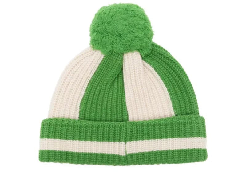 Charles Jeffrey Loverboy Pompom Beanie Green/Off White
