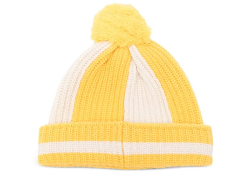Charles Jeffrey Loverboy Pompom Beanie Yellow/Off White