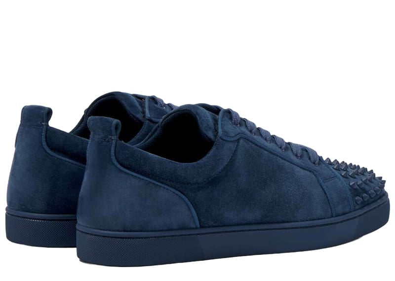 Christian Louboutin Louis Junior Spikes Orlato Veau Velours Grosgrain Denim Matte
