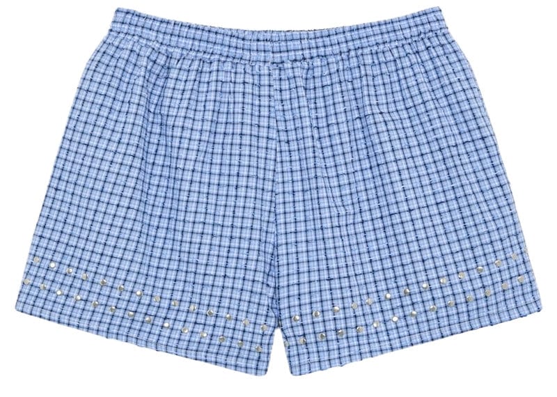 Cold Culture Eyelets Striped Long Boxer Blue