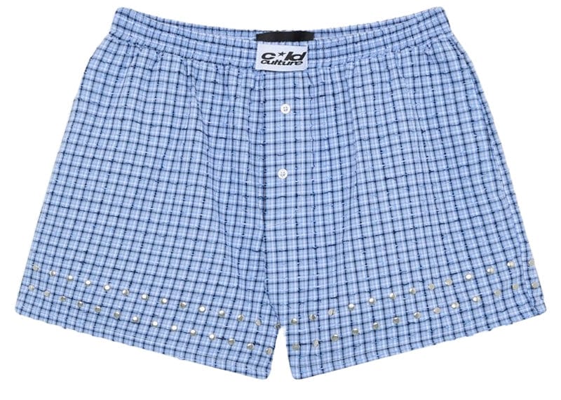 Cold Culture Eyelets Striped Long Boxer Blue