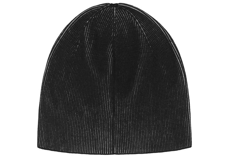 Corteiz 2 Tone Ribbed Knit Beanie Black