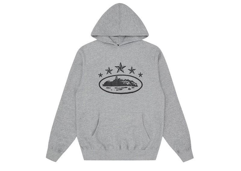 Corteiz 5 Starz Alcatraz Hoodie Grey