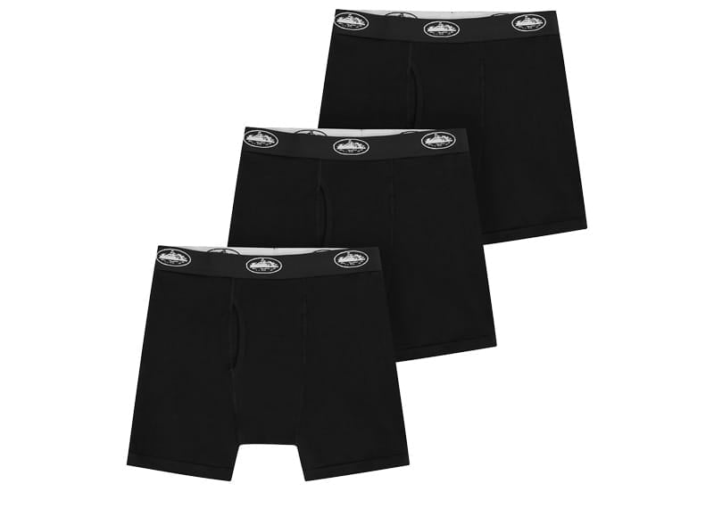 Corteiz Alcatraz Boxers (3 Pack) Black