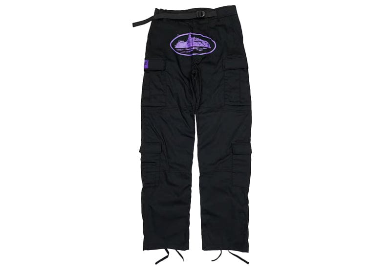 Corteiz Alcatraz Cargo Pants Black Purple