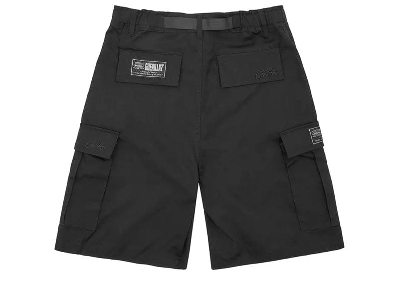 Corteiz Alcatraz Cargo Shorts Triple Black