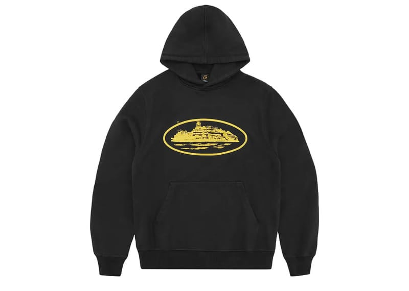 Corteiz Alcatraz Hoodie V2 Black/Yellow