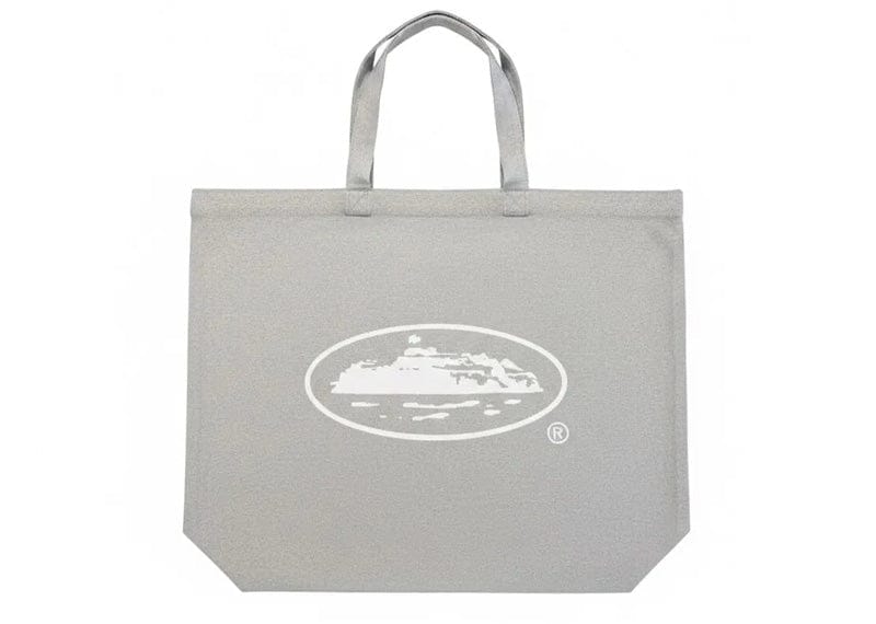 Corteiz Alcatraz Tote Bag Heather Grey/White
