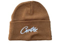 Corteiz Allstarz Folded Beanie Brown
