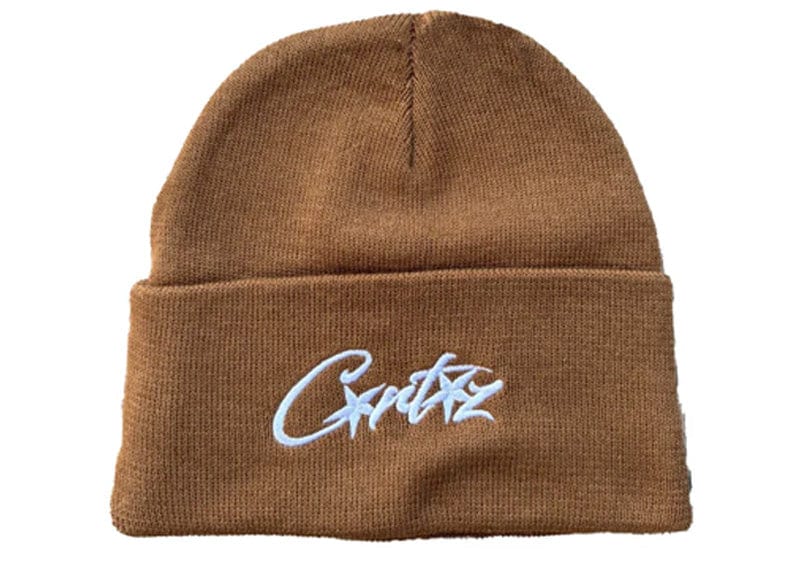 Corteiz Allstarz Folded Beanie Brown