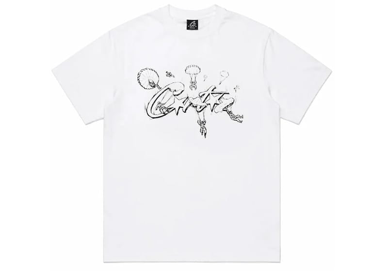 Corteiz Allstarz Skydiver Tee White