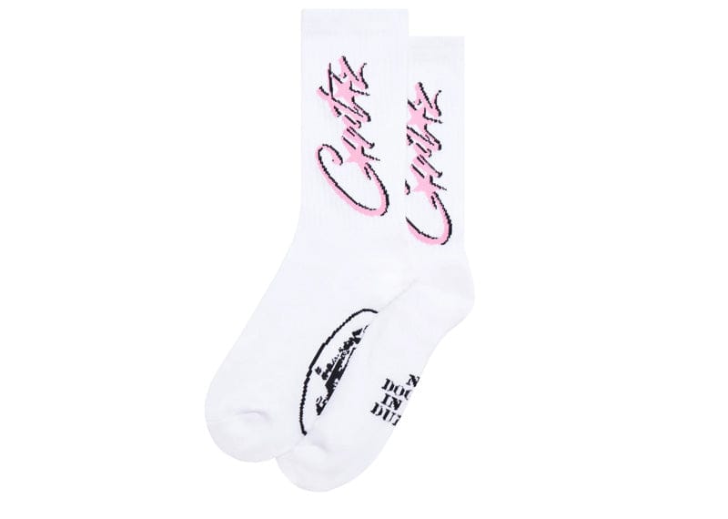 Corteiz Allstarz Socks White/Pink