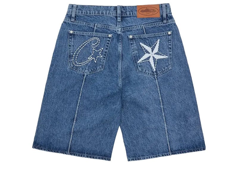 Corteiz C-Star Denim Jorts Faded Blue
