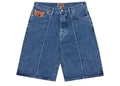 Corteiz C-Star Denim Shorts Faded Blue