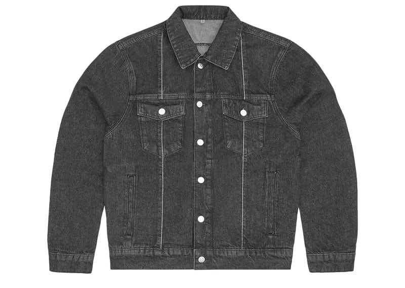 Corteiz C-Star Stitch-Down Denim Jacket Black