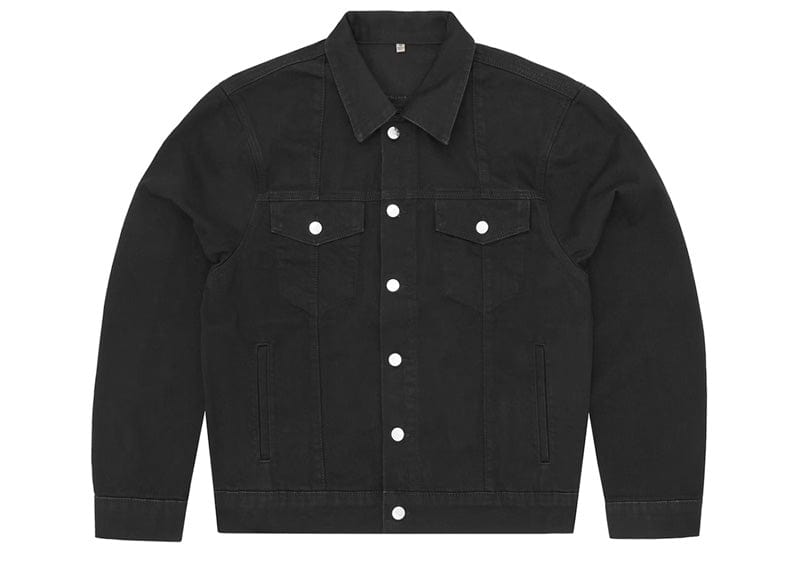 Corteiz C-Star Stitch-Down Denim Jacket Triple Black