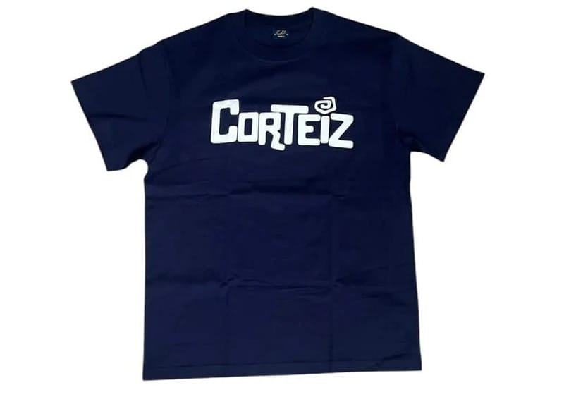 Corteiz Cartoon Logo Tee Navy
