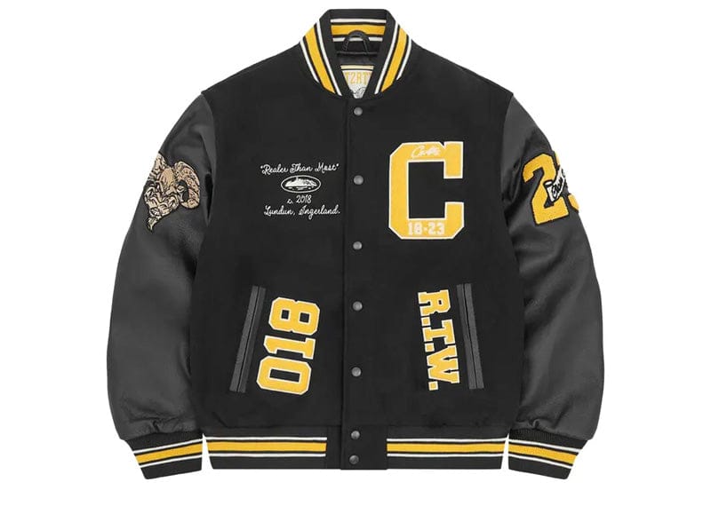 Corteiz CRTZ Goat Varsity Jacket Black