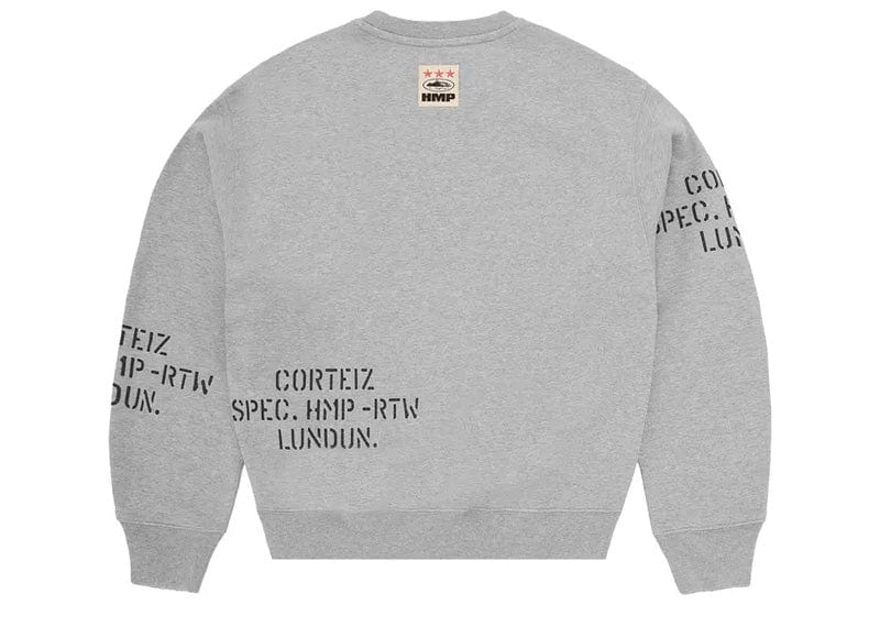 Corteiz Hmp Stencil Crewneck Light Heather