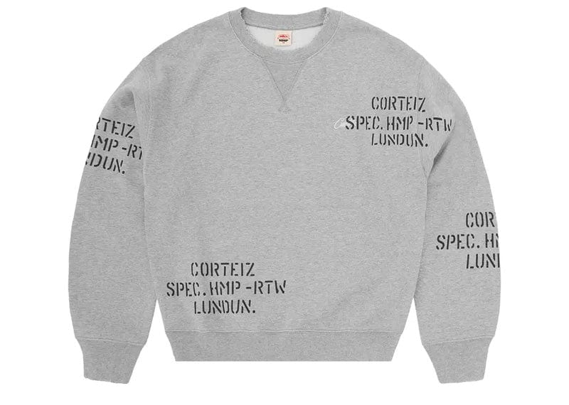 Corteiz Hmp Stencil Crewneck Light Heather