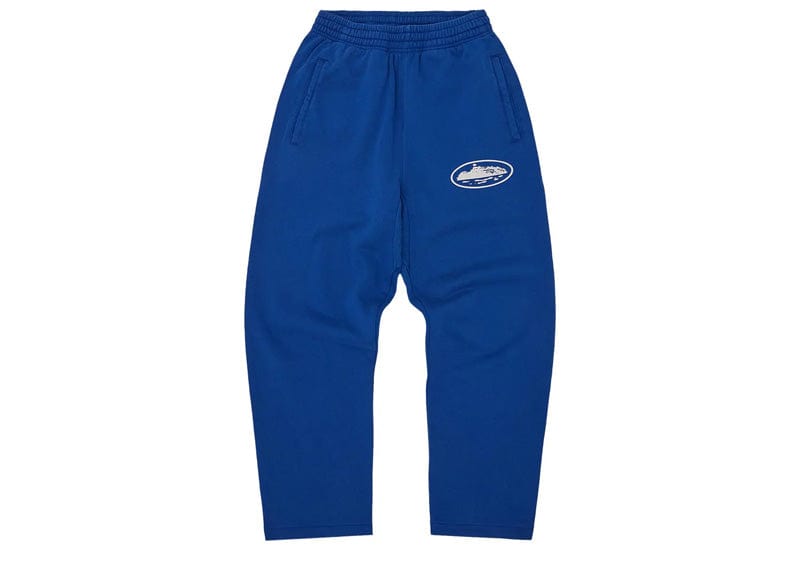 Corteiz Island Puff Print Open Hem Pant Washed Royale