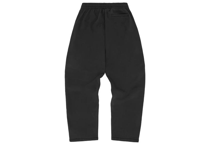 Corteiz Island Puff Print Open Hem Sweatpant Black