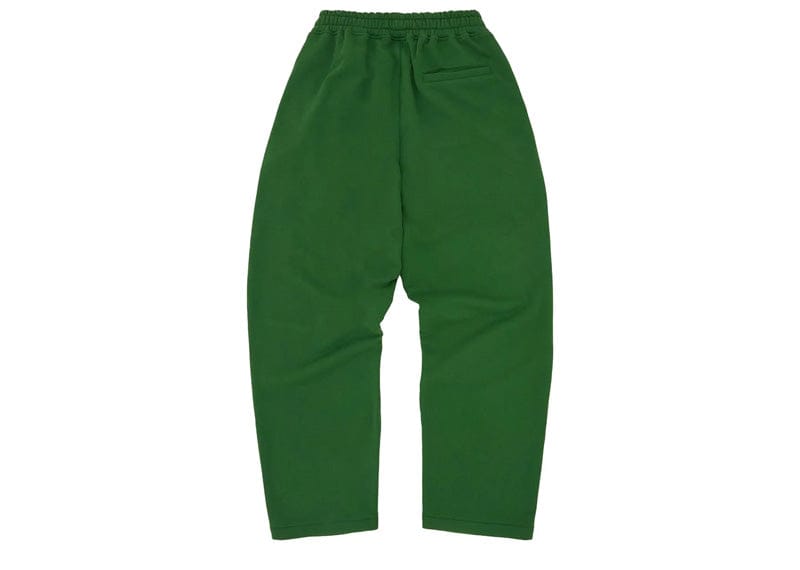 Corteiz Island Puff Print Open Hem Sweatpants Green