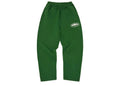 Corteiz Island Puff Print Open Hem Sweatpants Green