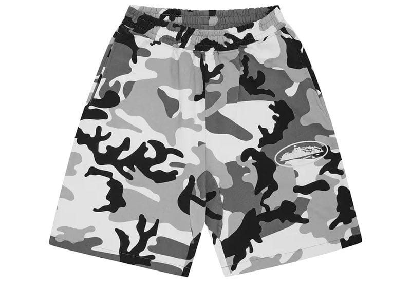 Corteiz Island Puff Print Sweatshort Arctic Camo