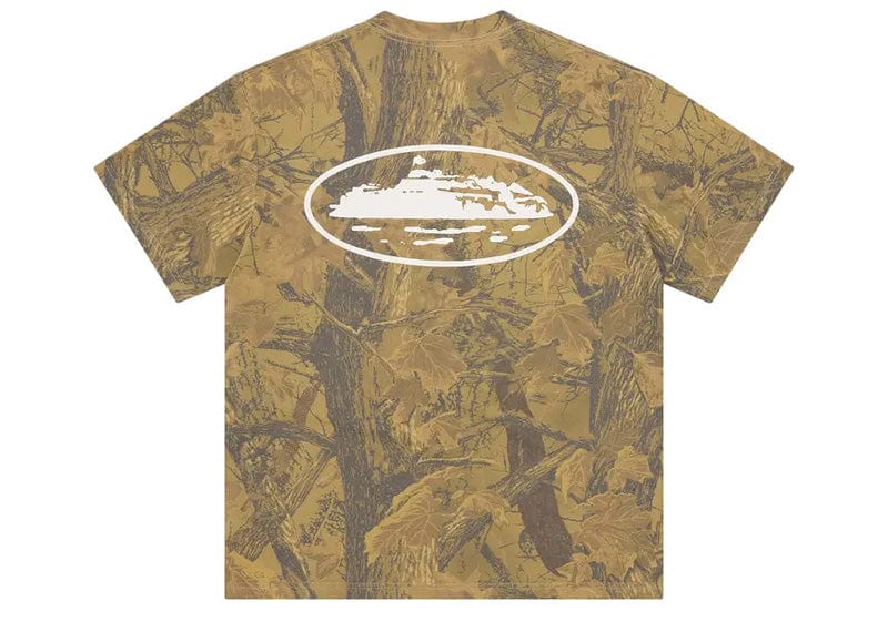 Corteiz Island Puff Print Tee Forest Camo