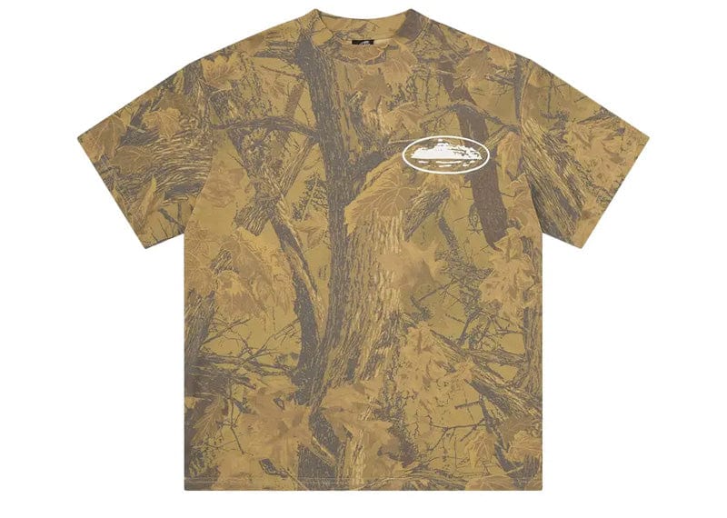 Corteiz Island Puff Print Tee Forest Camo