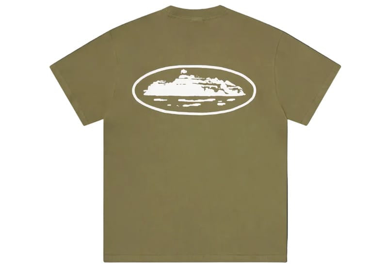 Corteiz Island Puff Print Tee Olive