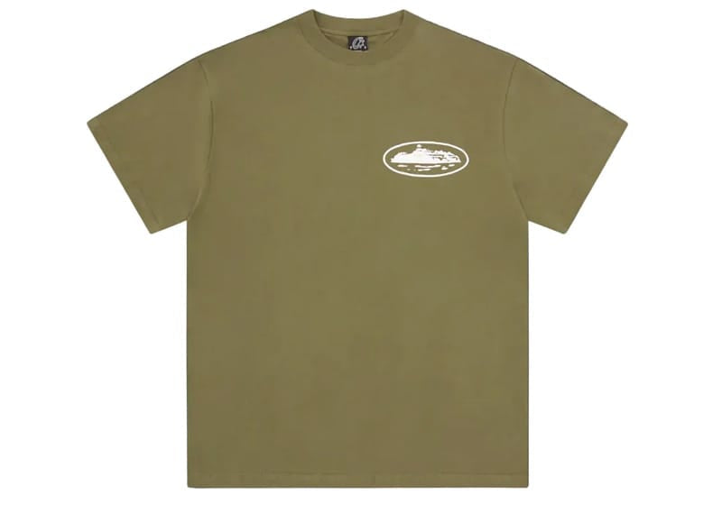 Corteiz Island Puff Print Tee Olive