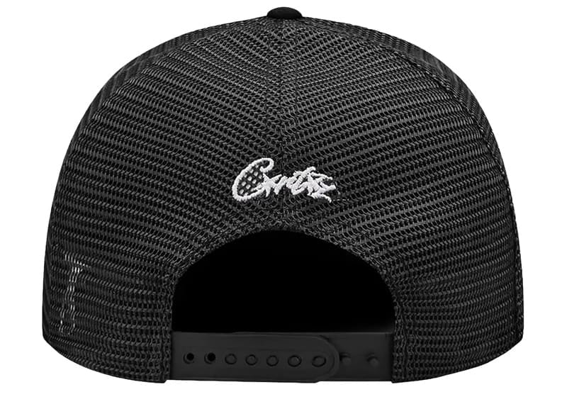 Corteiz Island Puff Print Trucker Hat Black