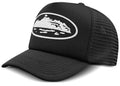 Corteiz Island Puff Print Trucker Hat Black