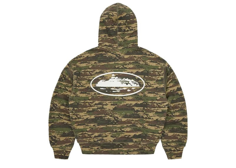 Corteiz Island Puff Print Zip Hoodie Digi Camo