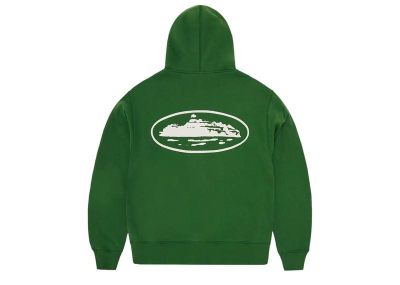 Corteiz Island Puff Print Zip Hoodie Green