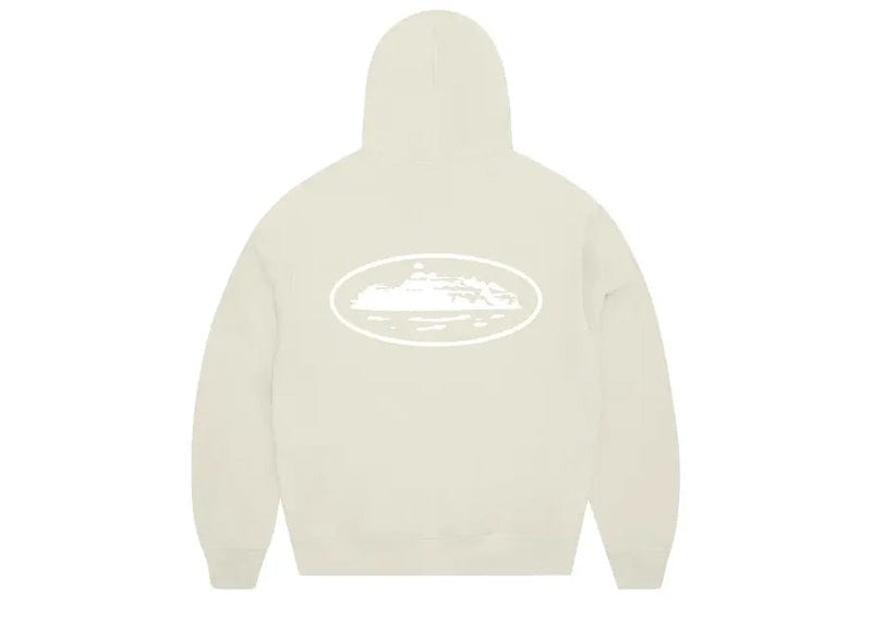 Corteiz Island Puff Print Zip Hoodie Off White