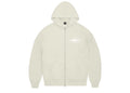Corteiz Island Puff Print Zip Up Hoodie Off White
